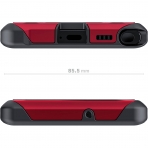 Ghostek ATOMIC Slim Serisi Galaxy S22 Ultra Klf (MIL-STD-810G)-Red