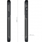 Ghostek Atomic Slim Serisi iPhone 13 Mini Klf (MIL-STD-810G)-Leather Graphite