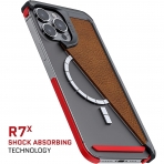 Ghostek Atomic Slim Serisi iPhone 13 Pro Max Kılıf (MIL-STD-810G)-Leather Graphite