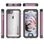 Ghostek Apple iPhone 5/5S/SE Atomic 3 Serisi Su Geirmez Klf-Pink