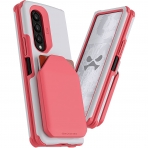 Ghostek EXEC Serisi Galaxy Z Fold 3 Manyetik Czdan Klf (MIL-STD-810G)-Pink