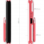 Ghostek EXEC Serisi Galaxy Z Fold 3 Manyetik Czdan Klf (MIL-STD-810G)-Pink