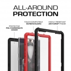 Ghostek Galaxy Note 10 Plus Su Geirmez Klf (MIL-STD-810G)-Red