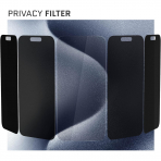 Ghostek iPhone 16 Pro Privacy Cam Ekran Koruyucu(2Adet)