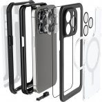 Ghostek Nautical Apple Serisi iPhone 15 Pro Su Geirmez Klf (MIL-STD-810G)-Clear