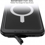 Ghostek Nautical Serisi nce iPhone 13 Su Geirmez Klf (MIL-STD-810G)-Black