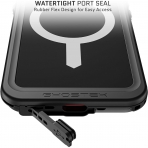 Ghostek Nautical Slim Serisi Apple iPhone 15 Pro Su Geirmez Klf (MIL-STD-810G)-Black