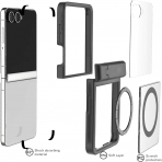 Ghostek Samsung Galaxy Z Flip 7 Covert Klf-Smoke Matte