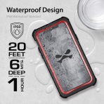 Ghostek iPhone 11 Pro Max Su Geirmez Klf (MIL-STD-810G)-Red