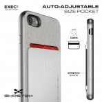 Ghostek iPhone 8 Exec 2 Seri Kartlkl Klf (MIL-STD-810G)-Silver