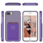 Ghostek iPhone 8 Plus Exec 2 Seri Kartlkl Klf (MIL-STD-810G)-Purple