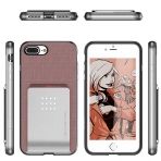 Ghostek iPhone 8 Plus Exec 2 Seri Kartlkl Klf (MIL-STD-810G)-Pink