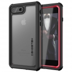 Ghostek iPhone 8 Plus Nautical Su Geirmez Klf (MIL-STD-810G)-Red