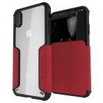 Ghostek iPhone XS Max Exec 3 Serisi Kartlkl Klf (MIL-STD-810G)-Red