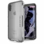 Ghostek iPhone XS / X Cloak 3 Seri effaf Klf (MIL-STD-810G)-Silver