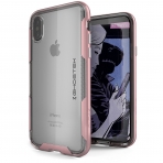 Ghostek iPhone X Cloak 3 Seri effaf Klf (MIL-STD-810G)-Pink