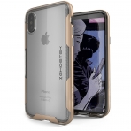 Ghostek iPhone XS / X Cloak 3 Seri effaf Klf (MIL-STD-810G)-Gold