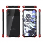 Ghostek iPhone X Covert 2 Seri Kablosuz arj Destekli Klf (MIL-STD-810G)-Red