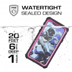 Ghostek iPhone X Nautical Seri Su Geirmez Klf (MIL-STD-810G)-Pink