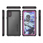 Ghostek iPhone X Nautical Seri Su Geirmez Klf (MIL-STD-810G)-Pink