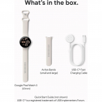 Google Pixel Watch 3 Wi-Fi Ak�ll� Saat (41 mm)-Polished Silver/ Porcelain