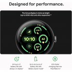 Google Pixel Watch 3 Wi-Fi Ak�ll� Saat (45mm)-Polished Silver/Porcelain