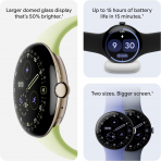 Google Pixel Watch 4 LTE Ak�ll� Saat (45mm)-Porcelain Band/Polished Silver Case