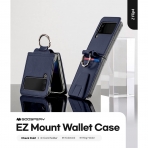 Goospery EZ Mount Serisi Galaxy Z Flip 4 Czdan Klf-Navy