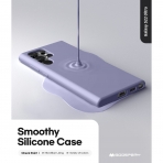 Goospery Liquid Serisi Silikon Samsung Galaxy S22 Ultra Klf-Lavender Grey