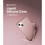 Goospery Liquid Silicone iPhone 13 Darbeye Dayankl Klf-Pink Sand