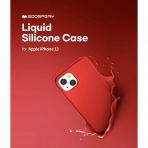 Goospery Liquid Silicone iPhone 13 Darbeye Dayankl Klf-Red