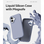 Goospery Apple iPhone 16 Liquid Klf-Lavender Gray