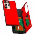 Goospery Magnetic Door Bumper Galaxy S23 Ultra Klf -Red