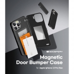 Goospery Magnetic Door Bumper iPhone 13 Pro Max Klf -Black