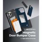 Goospery Magnetic Door Bumper iPhone 13 Pro Max Klf -Midnight Blue
