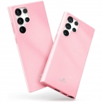 Goospery Pearl Jelly Serisi Silikon Samsung Galaxy S22 Ultra Klf-Pink