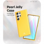 Goospery Pearl Jelly Serisi Silikon Samsung Galaxy S23 Ultra Klf-Yellow