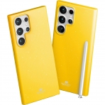 Goospery Pearl Jelly Serisi Silikon Samsung Galaxy S23 Ultra Klf-Yellow