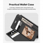 Goospery Rich Serisi Czdan Samsung Galaxy S22 Ultra Klf-Black