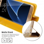 Goospery Samsung Galaxy S7 Edge Yumuak Deri Klf-Yellow