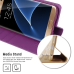 Goospery Samsung Galaxy S7 Edge Yumuak Deri Klf-Purple