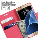 Goospery Samsung Galaxy S7 Edge Yumuak Deri Klf-Hot Pink