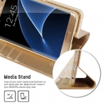 Goospery Samsung Galaxy S7 Edge Yumuak Deri Klf-Gold
