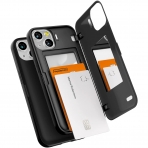 Goospery iPhone 13 Case Card Holder Czdan Klf-Black