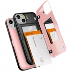 Goospery iPhone 13 Case Card Holder Czdan Klf-Pink