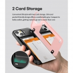 Goospery iPhone 13 Case Card Holder Czdan Klf-Pink