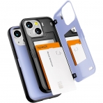 Goospery iPhone 13 Mini Case Card Holder Czdan Klf-Lilac Purple