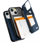 Goospery iPhone 13 Mini Case Card Holder Czdan Klf-Midnight Blue