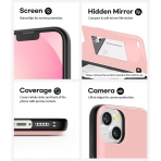 Goospery iPhone 13 Mini Case Card Holder Czdan Klf-Pink