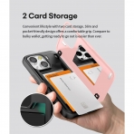 Goospery iPhone 13 Mini Case Card Holder Czdan Klf-Pink